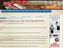 Tablet Screenshot of guitarcats.com